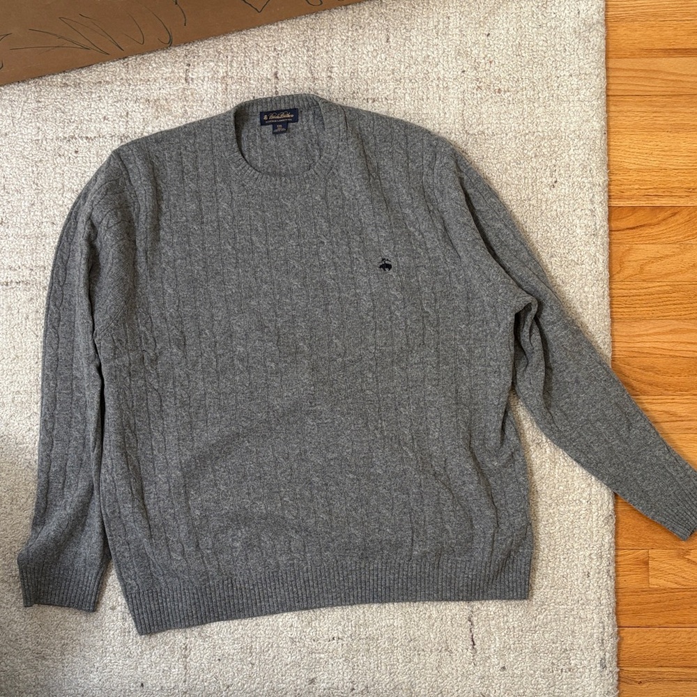 Brooks Brothers Scottish Lambswool Cable Knit Sweater